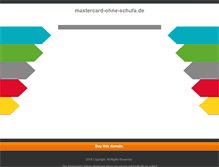 Tablet Screenshot of mastercard-ohne-schufa.de
